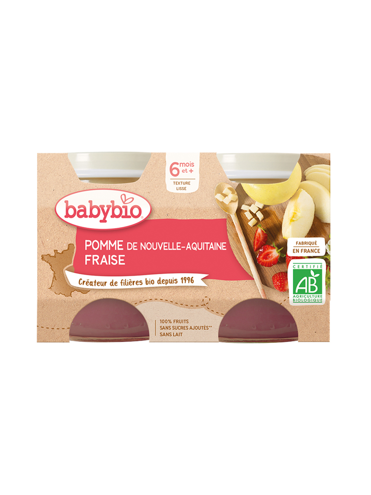 Babybio Pomme de Nouvelle-Aquitaine & Fraise